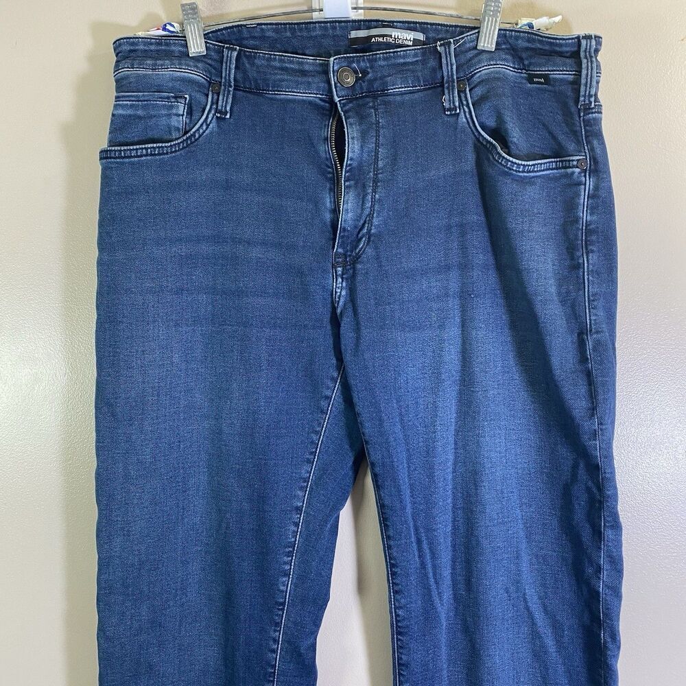 Polo Ralph Lauren Men's 34x32 Blue Denim Jeans Straight Fit Zip Button 5-Pocket